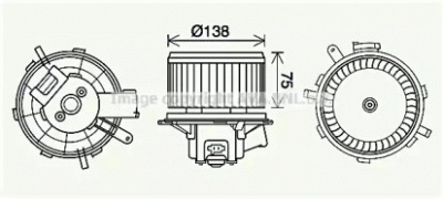 AVA QUALITY COOLING pe8406 -  Электродвигатель, вентиляция салона
